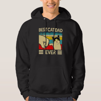 Best Cat Dad Ever Vintage Cats Hoodie