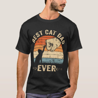 Best Cat Dad Ever Vintage Father's Day Daddy Cat T-Shirt