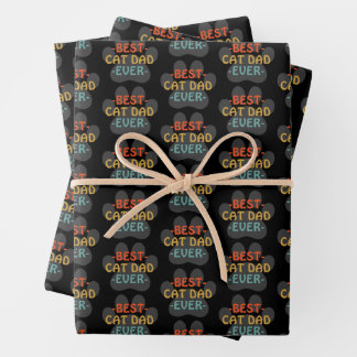 Best Cat Dad Ever Wrapping Paper Sheets