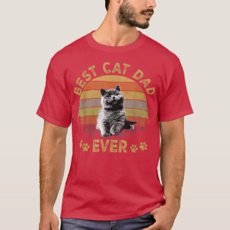 Best Cat Dad EverFunny Cat Daddy Father Day 2022 T-Shirt