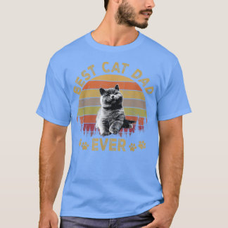 Best Cat Dad EverFunny Cat Daddy Father Day 2022 T-Shirt