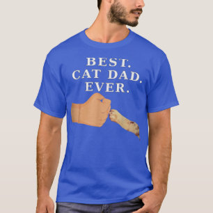 Best Cat Dad Father & Kitty Paw Fist Bump Tee
