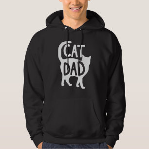 Best Cat Dad Fathers Day Men Daddy Papa Hoodie