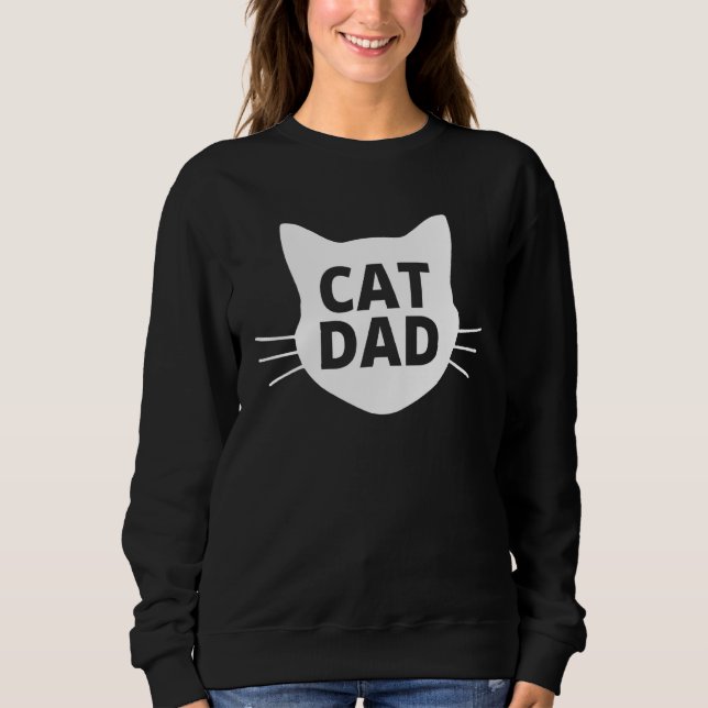 Best Cat Dad Fathers Day Men Kitty Daddy Papa Chri Sweatshirt (Front)