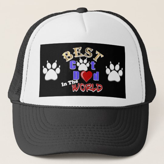 Best Cat Dad In The World For Father S Day Trucker Hat Zazzle Com