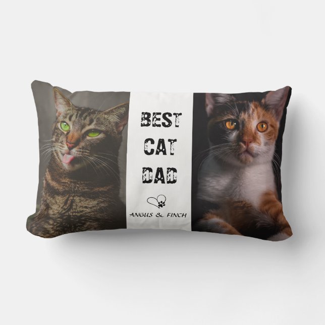 Best Cat Dad  Lumbar Pillow (Front)