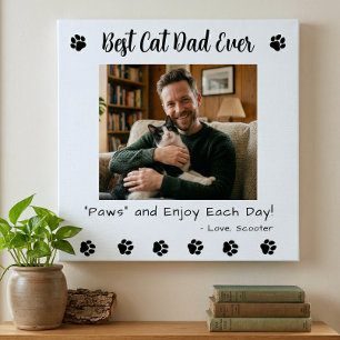 Best Cat Dad Paws Pet Photo Acrylic Print