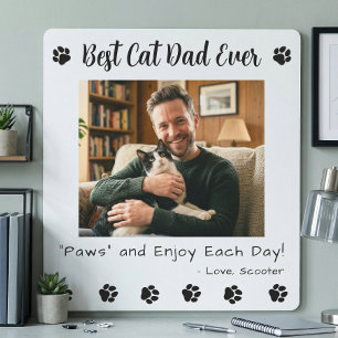 Best Cat Dad Paws Pet Photo Metal Print