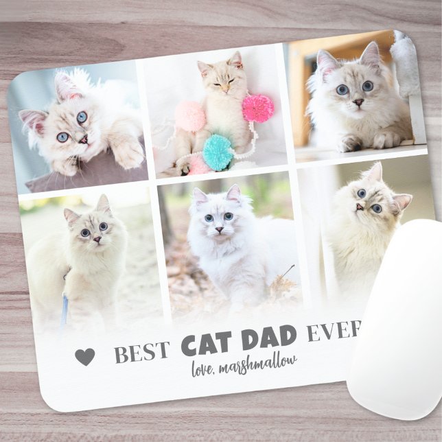 Best Cat Dad Pet Photo Mouse Pad (Best Cat Dad Pet Photo Mouse Pad)
