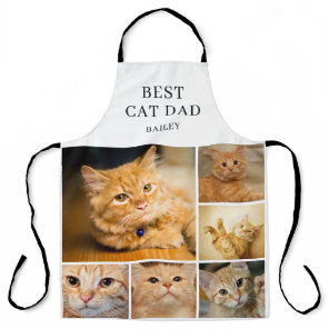 Best Cat Dad Photo Collage  Apron
