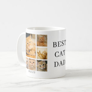 Best Cat Dad Photo Personalized Coffee Mug