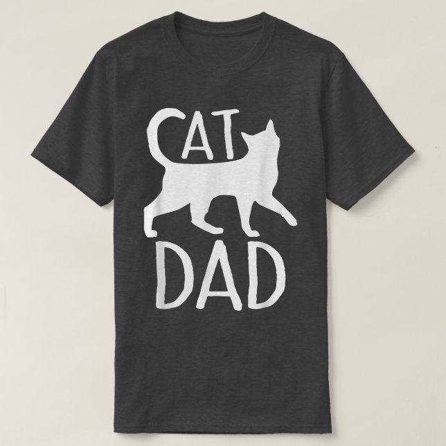 Best Cat Dad Shirt Fathers Day Kitty Daddy Papa Ch (Design Front)