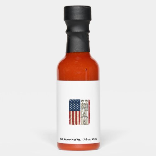 Best Cat Dad Vintage Flag Shirt Design_1 Hot Sauces