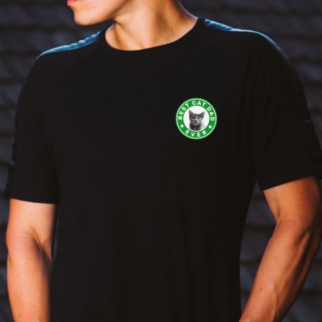 Best Cat Dog Dad Ever Custom Photo T-Shirt (Creator Uploaded)