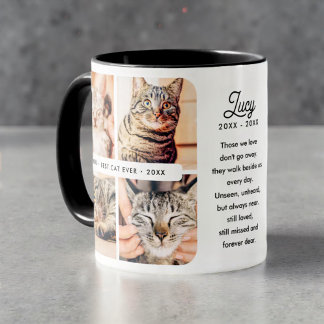 Best Cat Ever Pet Memorial Modern Photo Collage Mug