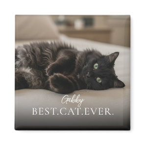 Best Cat Ever Your Pet Name And Photo  Magnet