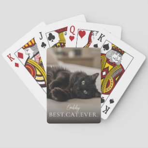 Best Cat Ever Your Pet Name And Photo  Poker Cards