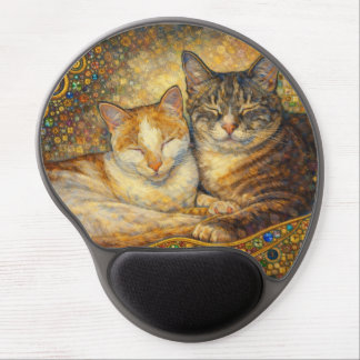 Best Cat Friends Klimt-inspired Gel Mouse Pad