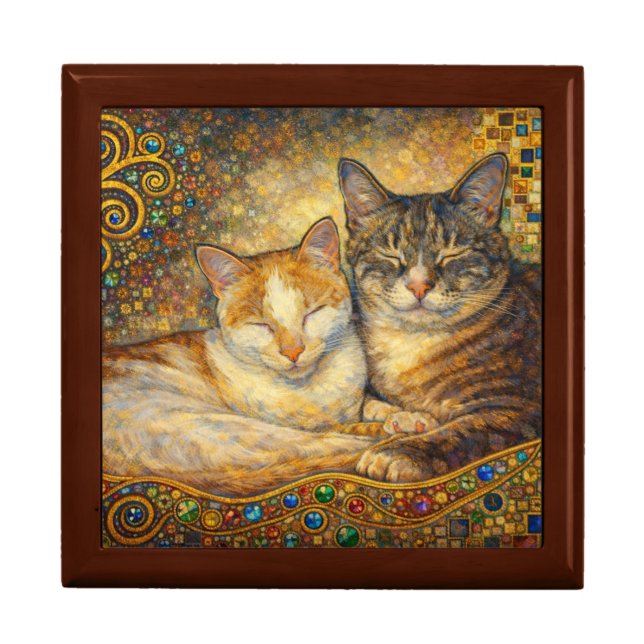 Best Cat Friends Klimt-inspired  Gift Box (Front)