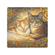 Best Cat Friends Klimt-inspired