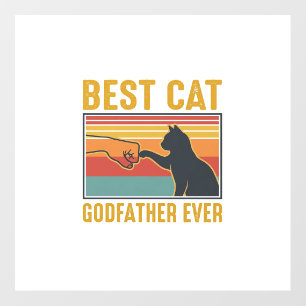 Best Cat Godfather Ever Vintage Cat Vector Design_ Floor Decals