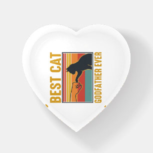Best Cat Godfather Ever Vintage Cat Vector Design_ Paperweight