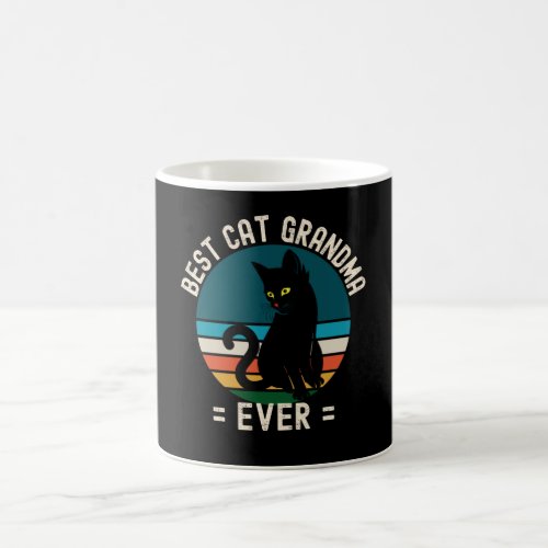 Best Cat Grandma Ever Funny Black Cat Coffee Mug