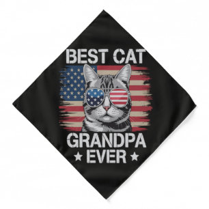Best Cat Grandpa Ever American Bandana