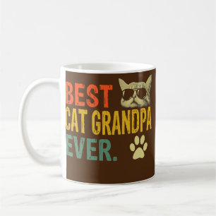 Best cat grandpa ever vintage father's day coffee mug