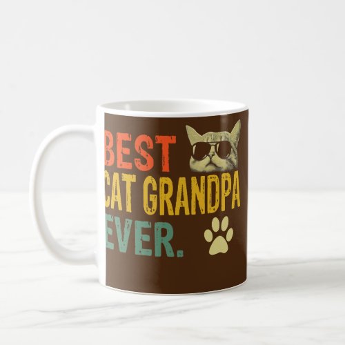 Best cat grandpa ever vintage fathers day  coffee mug