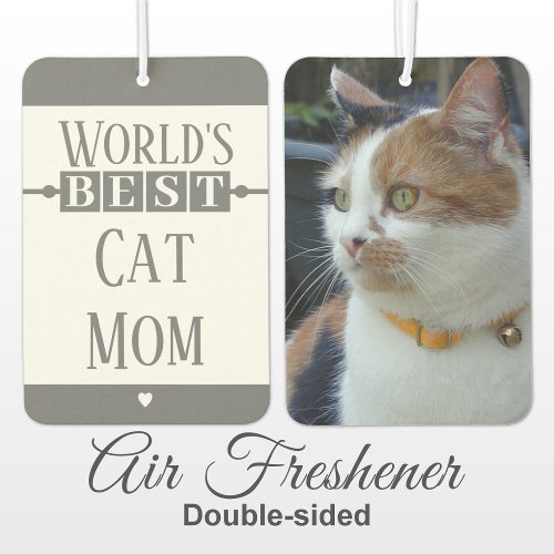 Best cat mom add photo grey air freshener