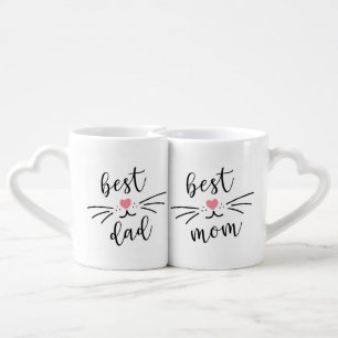 Best Cat Mom and Dad Coffee Mug Set