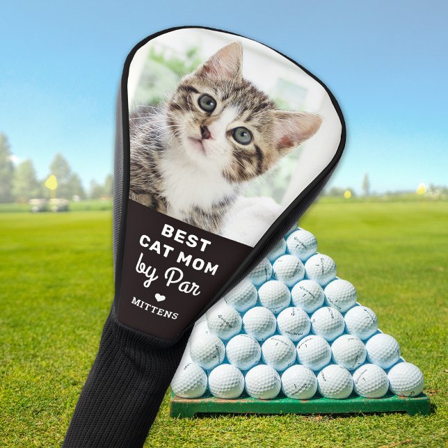 Best CAT MOM By Par Custom Pet Photo Personalized Golf Head Cover (Creator Uploaded)