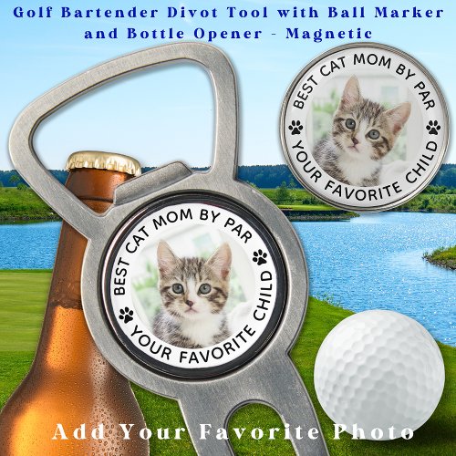 Best CAT MOM By Par Paw Print Custom Photo Golf Divot Tool