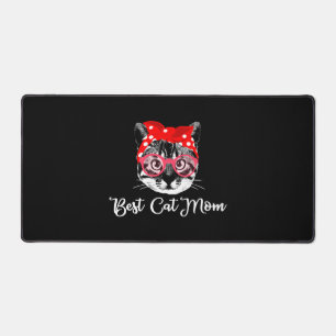 Best Cat Mom Cats Women Cat Mom Motif Desk Mat