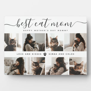 Best Cat Mom: Custom Mother's Day Cat Photo Plaque