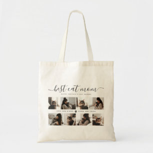 Best Cat Mom: Custom Mother's Day Cat Photo Tote Bag