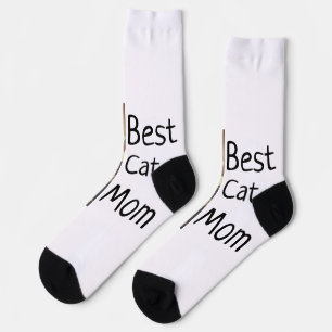 Best cat mom dad add cat photo name gift template socks