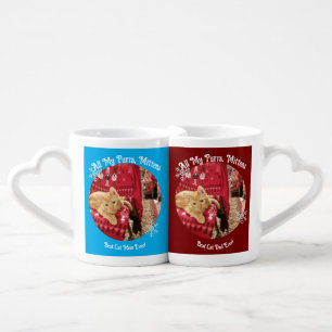 Best Cat Mom / Dad Ever , Cat Photo , Coffee Mug Set