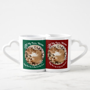 Best Cat Mom / Dad Ever , Cat Photo , Coffee Mug Set