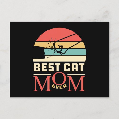 Best Cat Mom Ever 1 Announcement Postcard