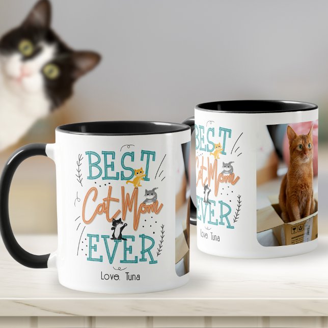 Best Cat Mom Ever  1 Photo Mothers Day  Mug (Creator Uploaded)