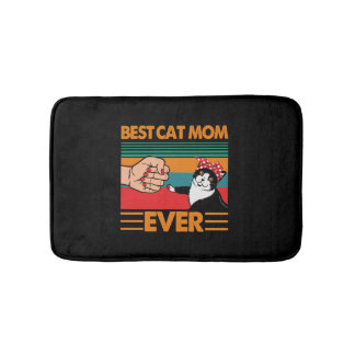 Best Cat Mom Ever Bandana Bath Mat