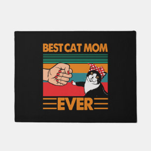 Best Cat Mom Ever Bandana Doormat