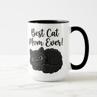 Best Cat Mom Ever Black Cat Coffee Mug