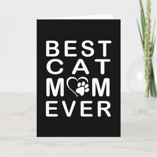 Best cat mom ever card