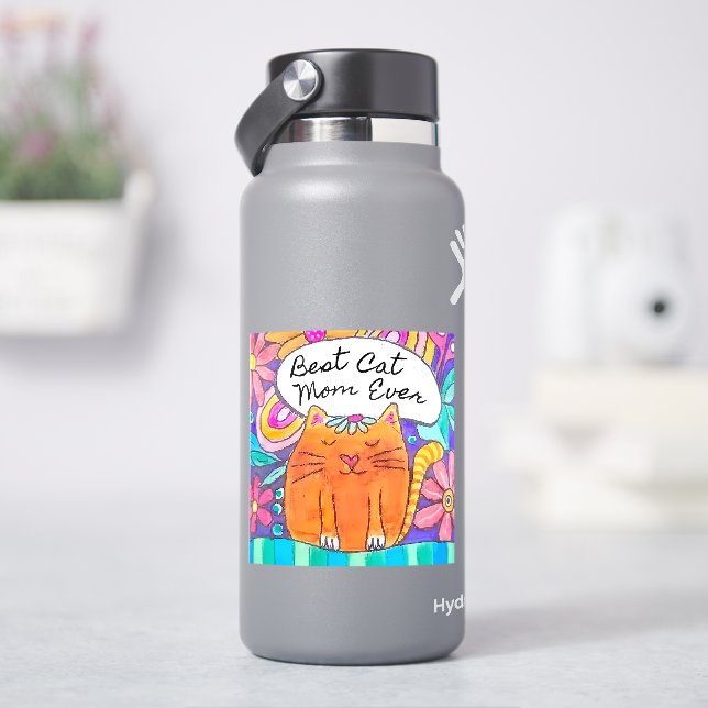 Best Cat Mom Ever Cat Gift Sticker (HydroFlask)