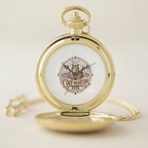 Best Cat Mom Ever Cat Mom Dad Parent Vintage Vecto Pocket Watch