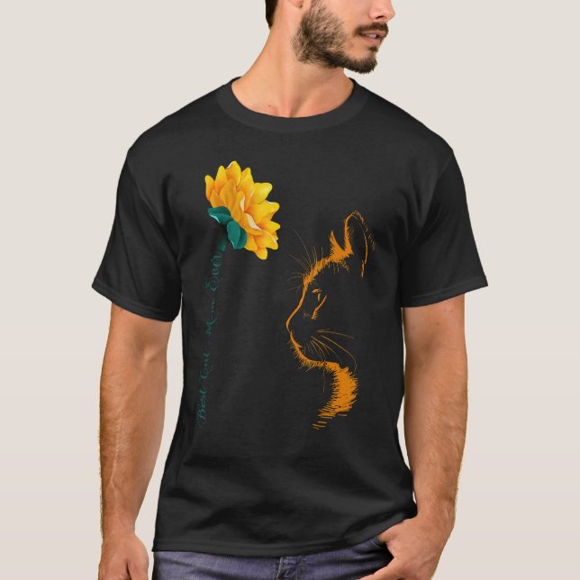 Best Cat Mom Ever Cat Mom Sunflower Mother's Day C T-Shirt (Front)