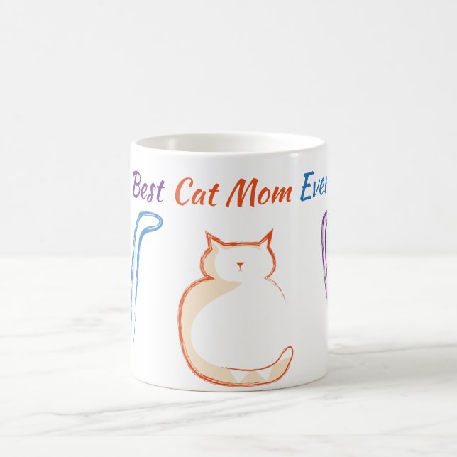 Best Cat Mom Ever Coffee Mug (Center)